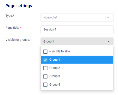 Page settings